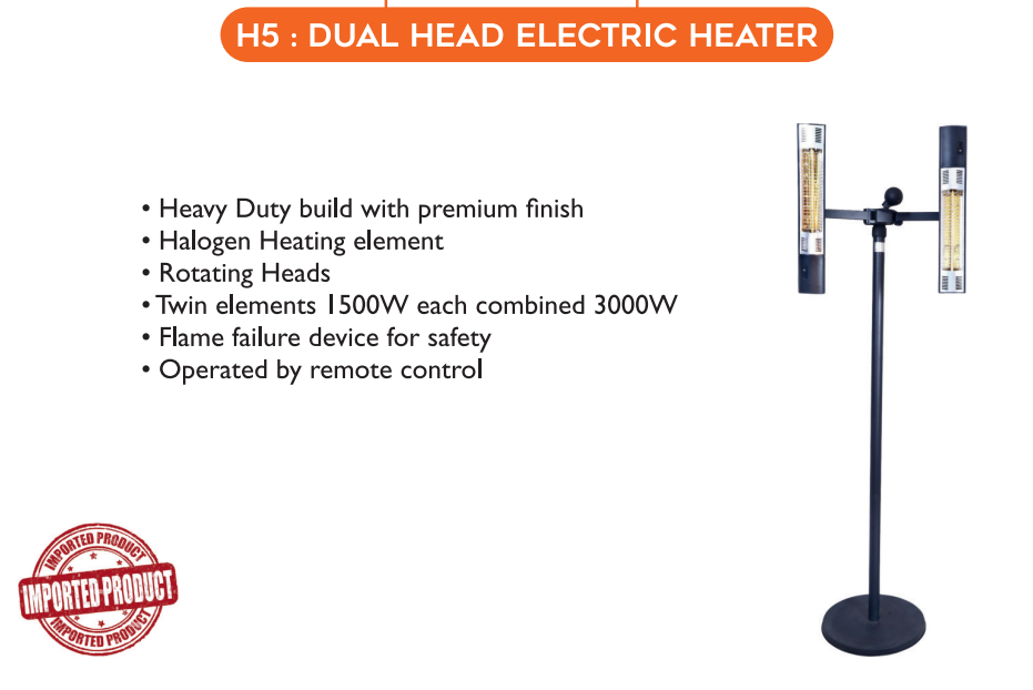 Dual Head Commercial Electric Heater for Business in India