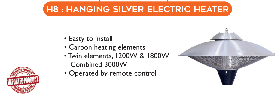 Hanging Silver Commercial Electric Heater for Business in India