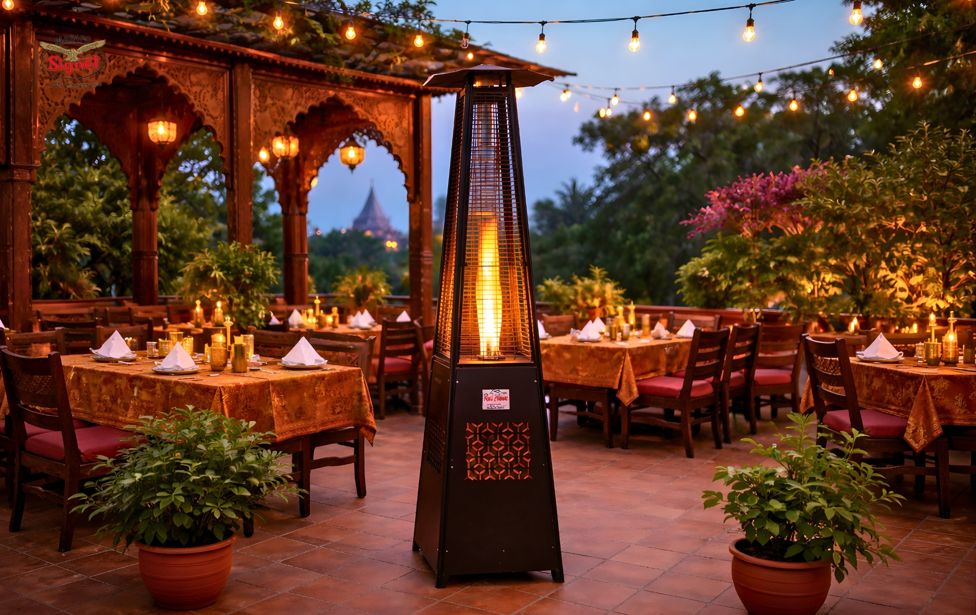 Commercial outdoor heater for restaurants