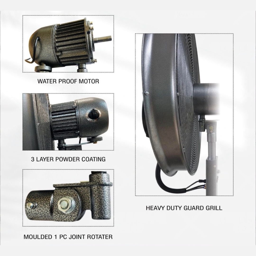 imported waterproof mist fan components