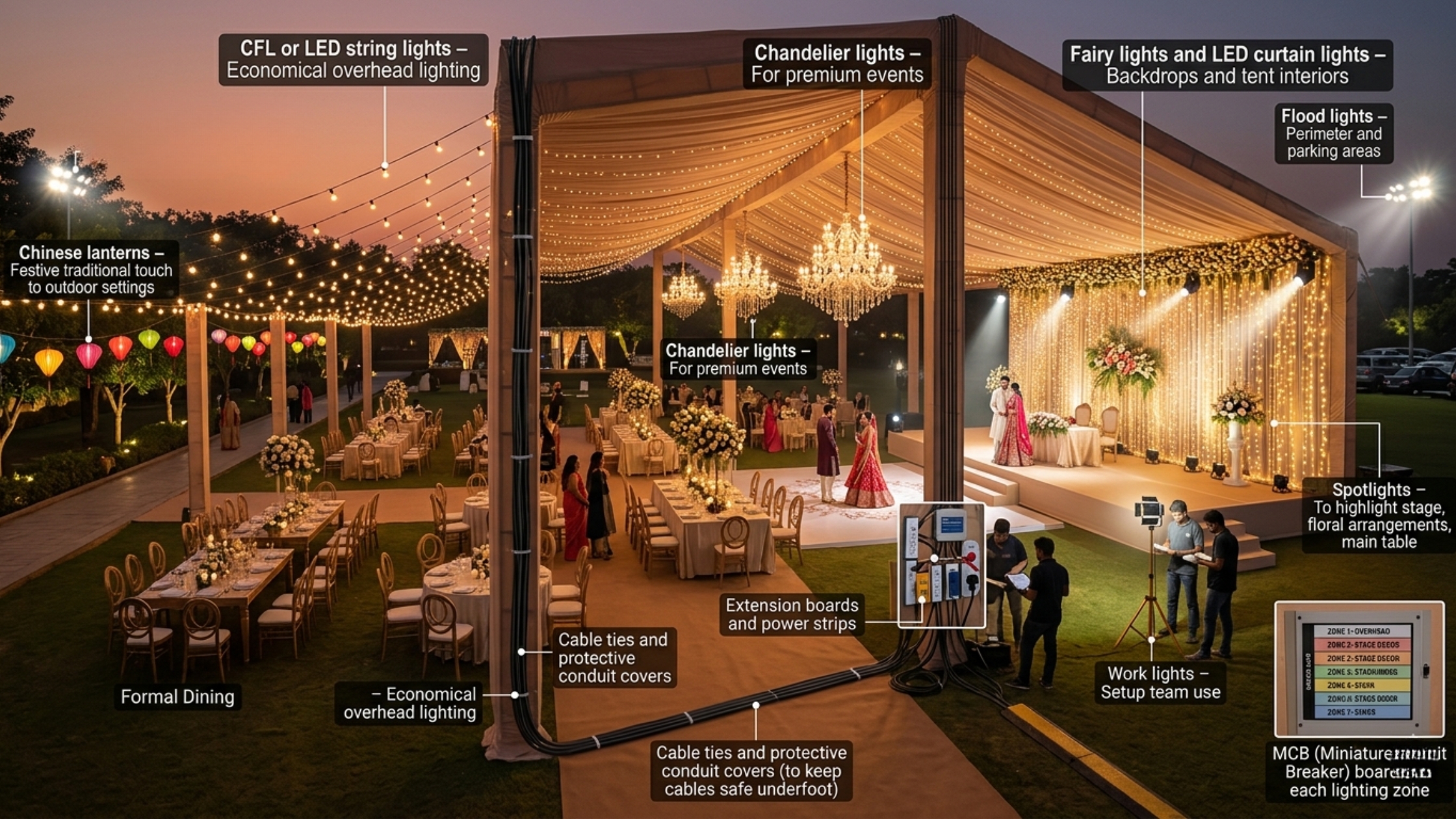 Lights for Tent House Business