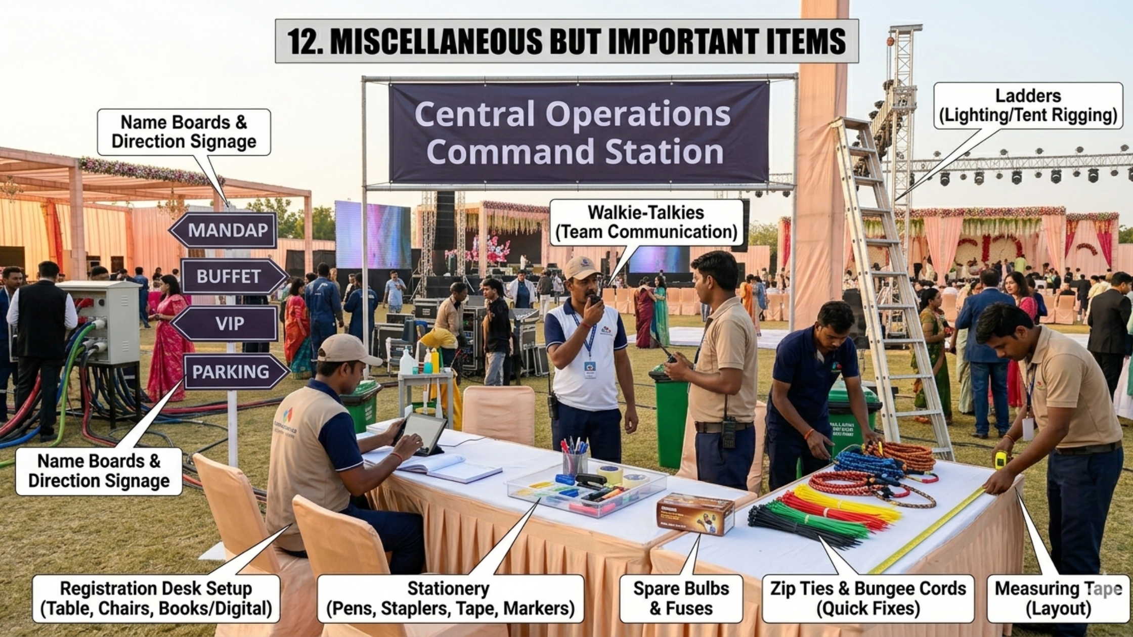 Miscellaneous but Important Items for Tent House Business