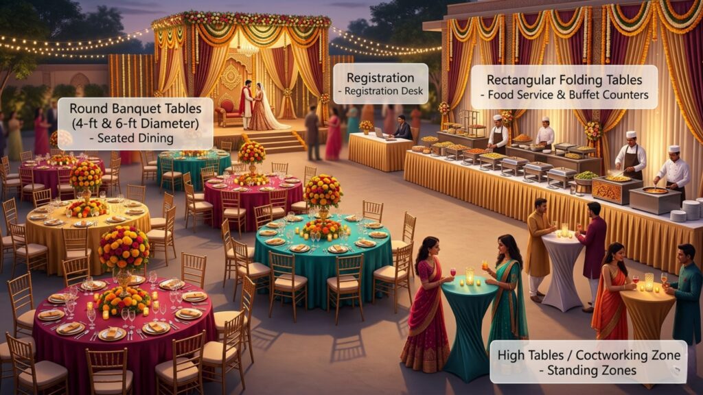 Tables Furniture for Tent House