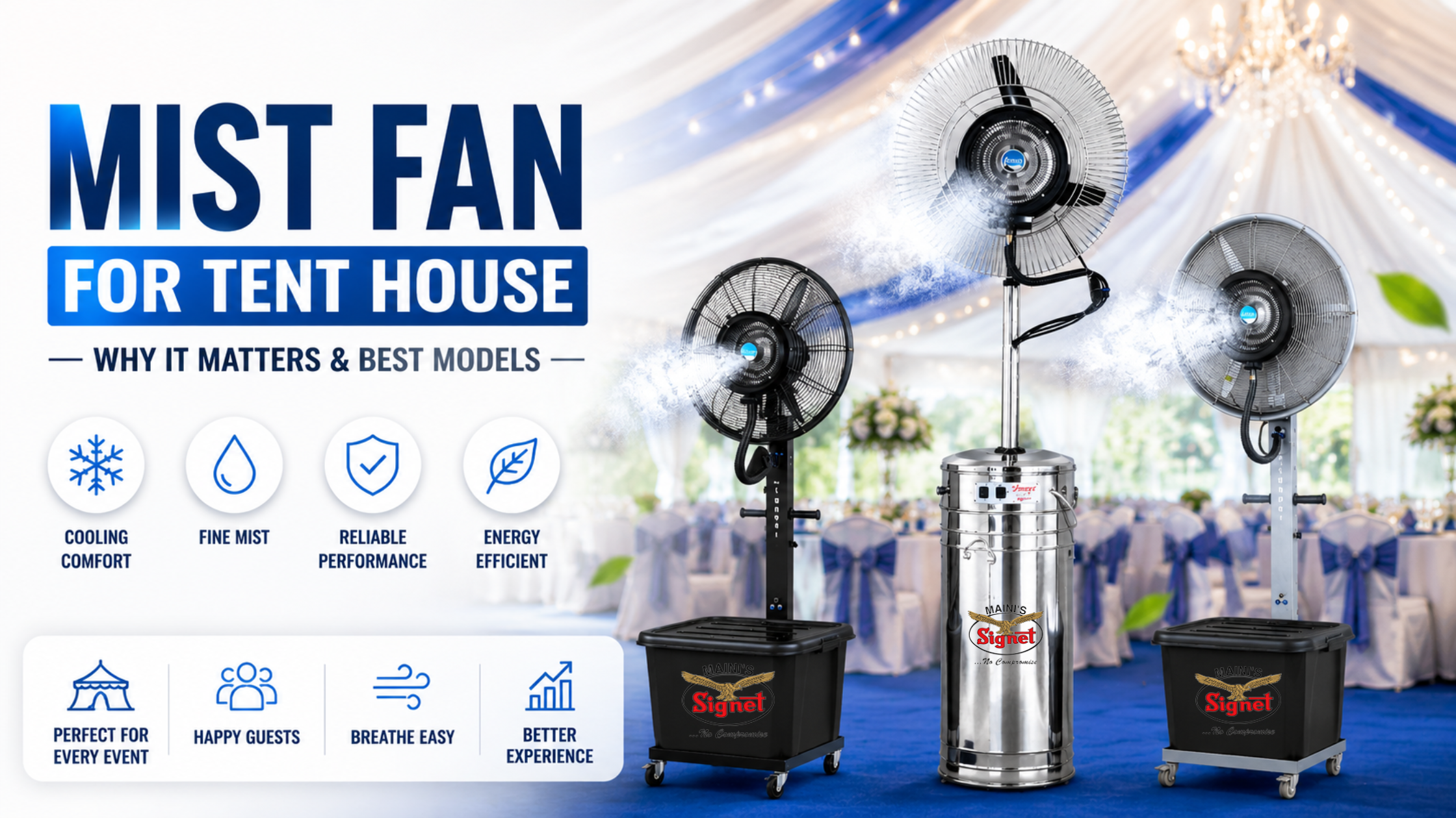 Mist Fan for Tent House