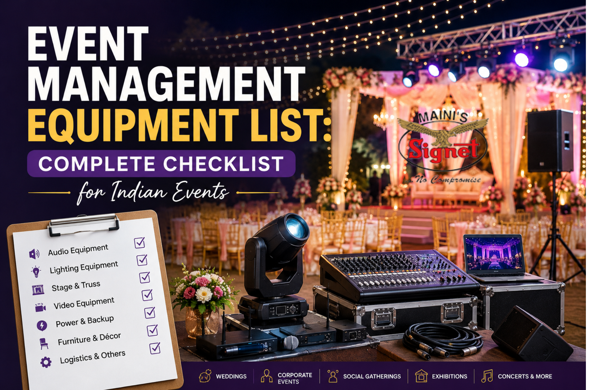 Event Management Items Checklist
