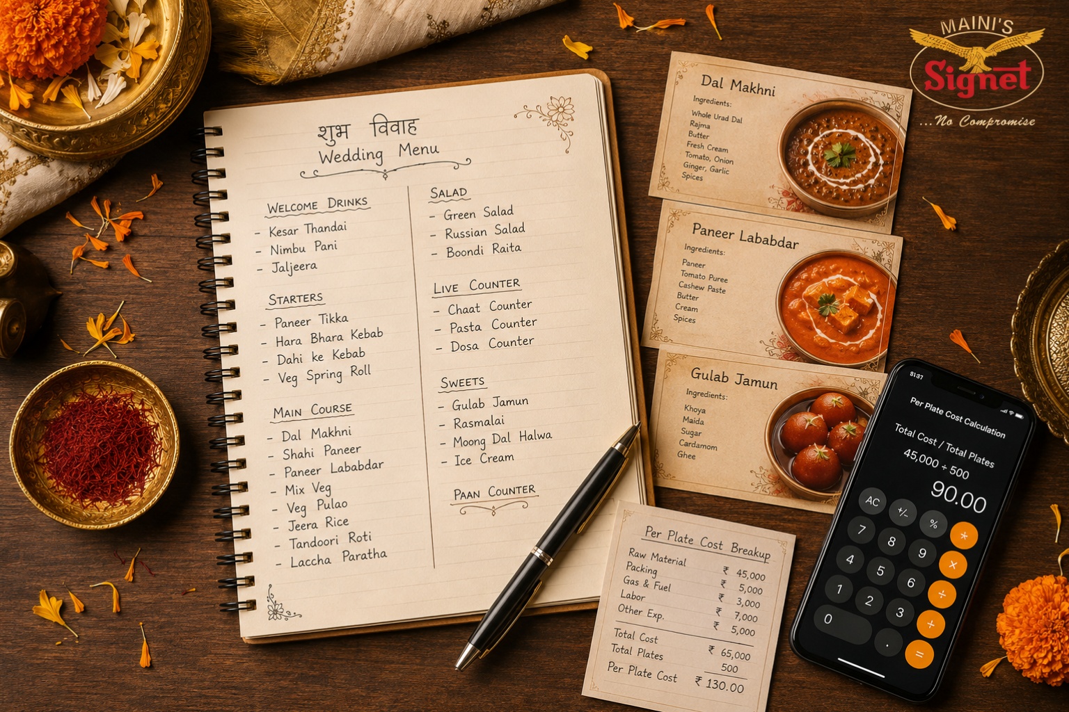 Wedding menu planning