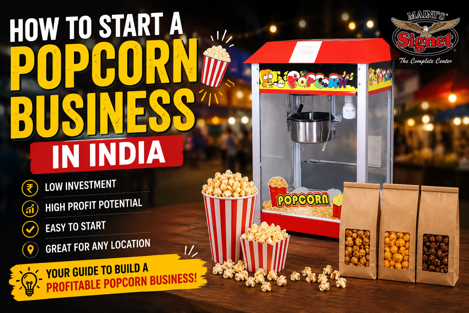 how to start a popcorn business in india
